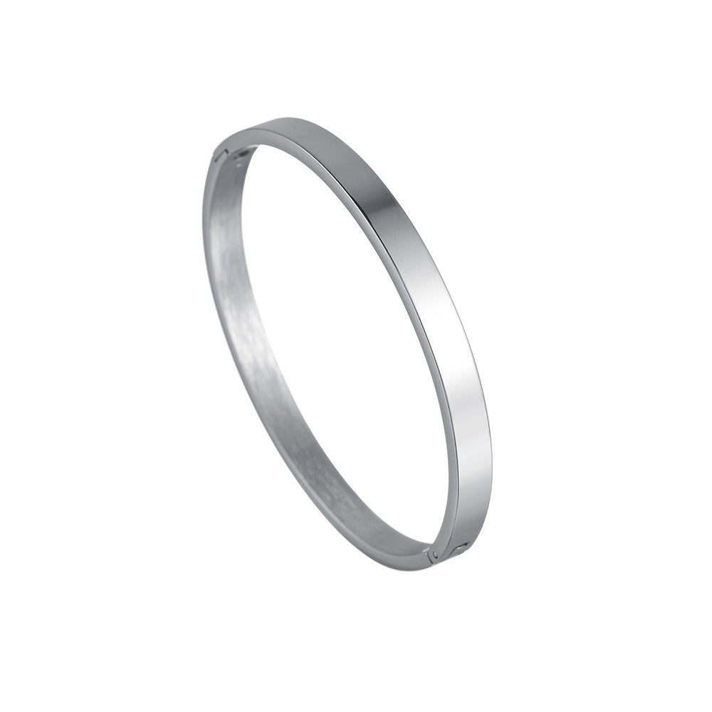 Pulsera de hebilla lisa de acero inoxidable al por mayor